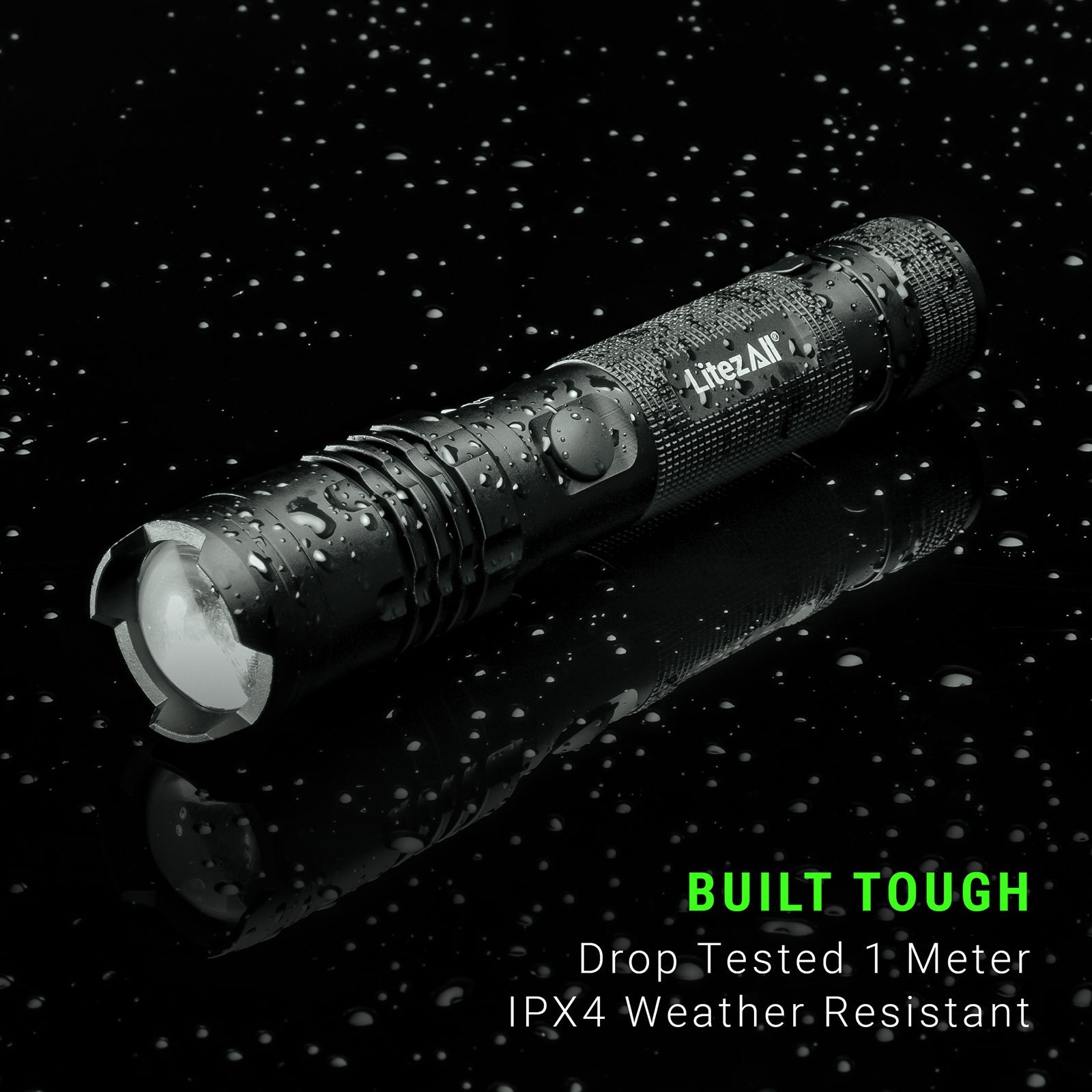 LitezAll® 1000 Lumen Rechargeable Tactical Flashlight