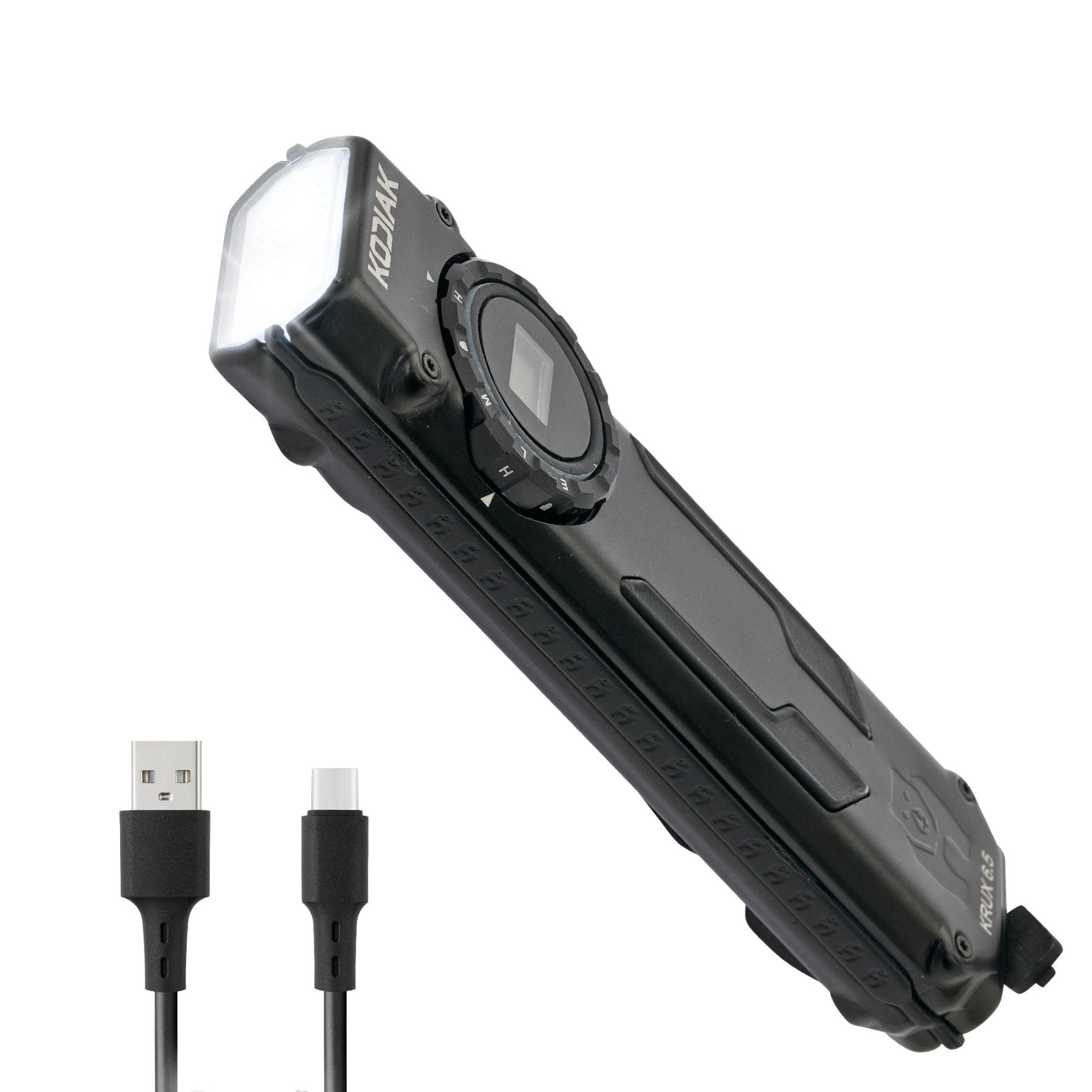 Krux 6.0 6000 Lumen Rechargeable Dial Tactical EDC Light with OLED Screen