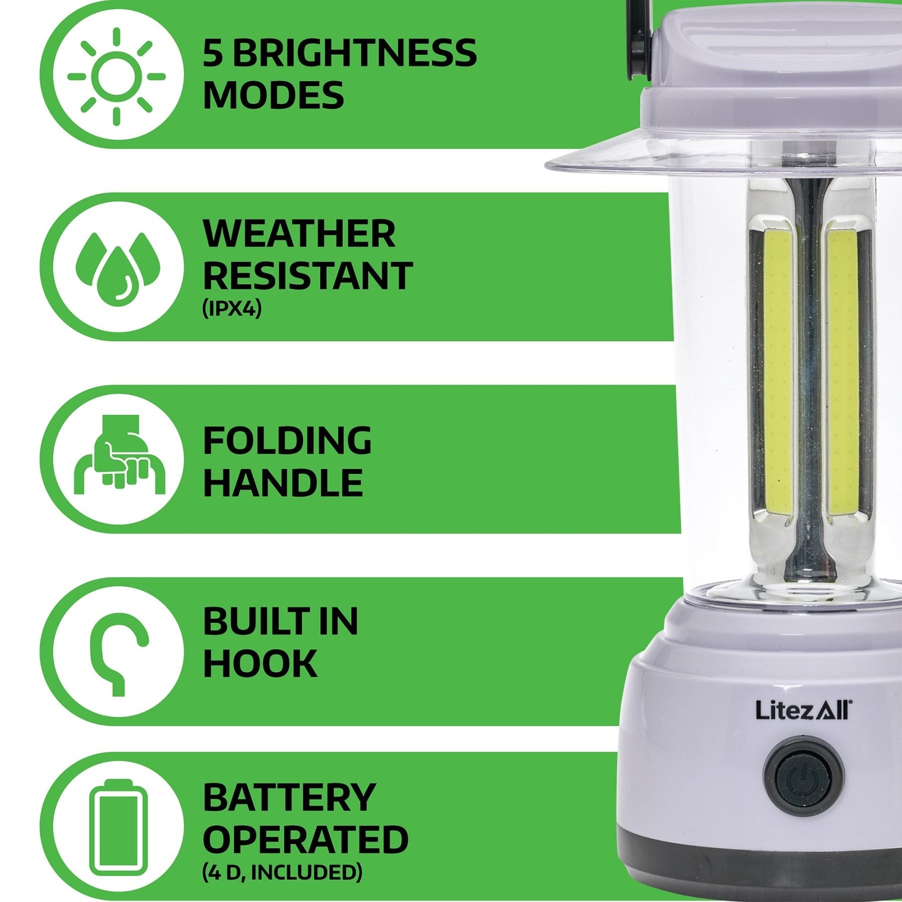 LitezAll® 2000 Lumen Lantern