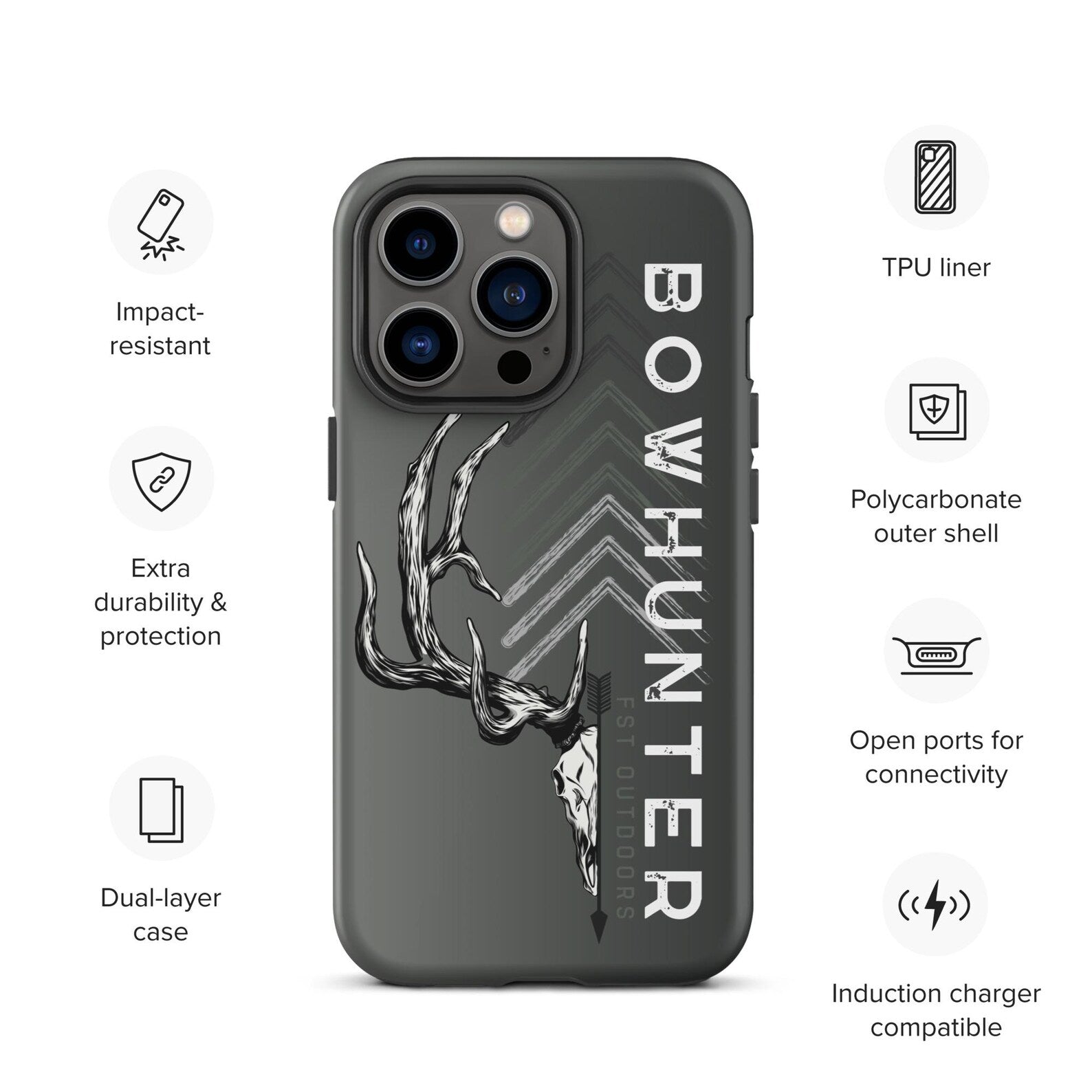 Bowhunter Deer Skull iPhone Case