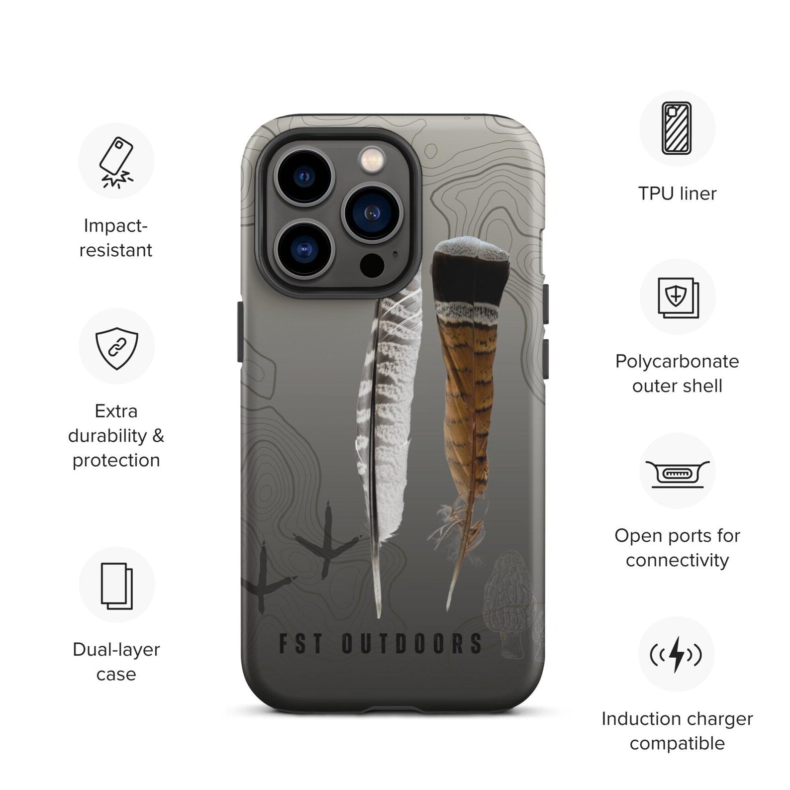 Turkey Feather iPhone Case